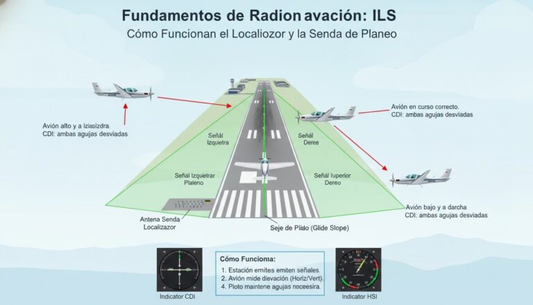 Fundamentos de Radionavegación: Cómo Funcionan el VOR y el ILS para Pilotos en Formación
